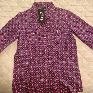 Girls long sleeve western shirt